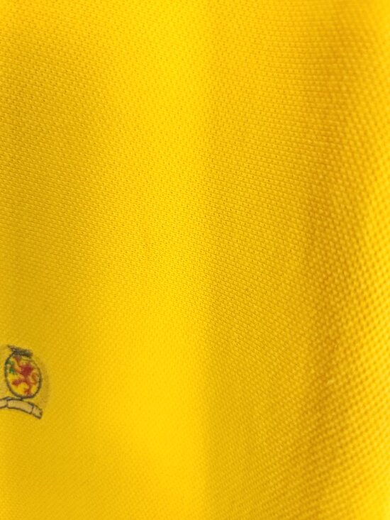 Vtg Tommy Hilfiger Polo Shirt Men's Large Navy Blue Green Yellow Red Distressed - Picture 3 of 13